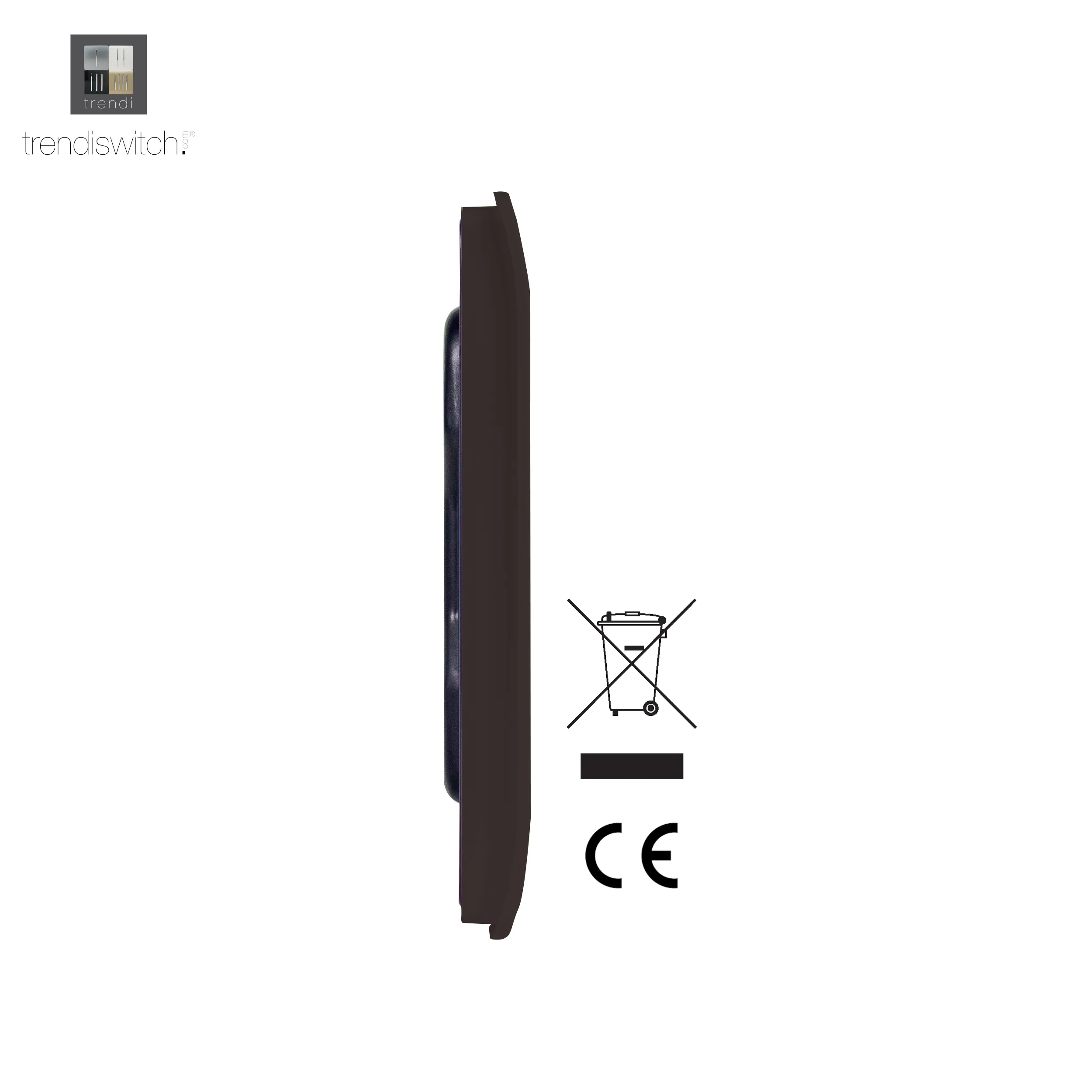 1 Gang Blanking Plate Dark Brown ART-BLKDB  Trendi Dark Brown